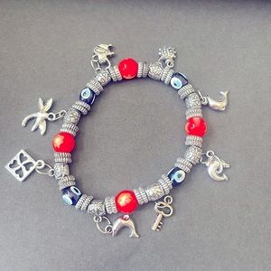 Charm bracelet third eye hand painted from Turkey